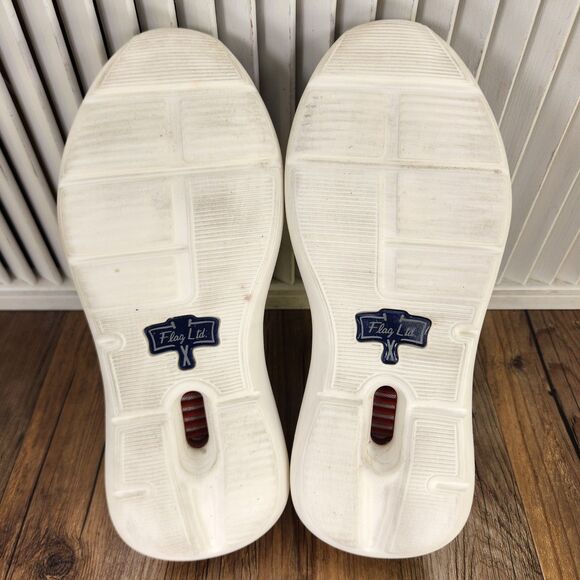 Flag LTD Kendrick Perf U-Throat Mens Sz 9M Brown Leather Perforated Preppy Shoes - Picture 7 of 9